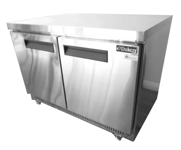 DUKERS DUC48F NSF 2 DOORS 48" STAINLESS STEEL UNDERCOUNTER FREEZER